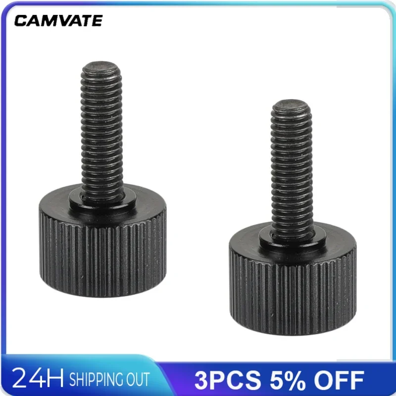 CAMVATE-مسدس كأس رئيس المسمار مع موضوع الذكور ، معدن الحديد ، لوحة الإفراج السريع ، اكسسوارات الكاميرا ، Manfrotto ، M5 * 15.7 مللي متر ، 2 قطعة