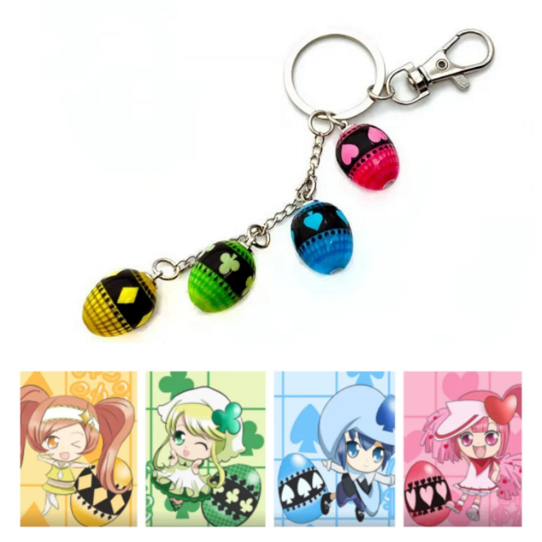 Anime Shugo Chara Charm Eggs  Amulet Miki Ran Suu Dia  Cosplay Keychain Kawaii Bag Pendant Ornament Props