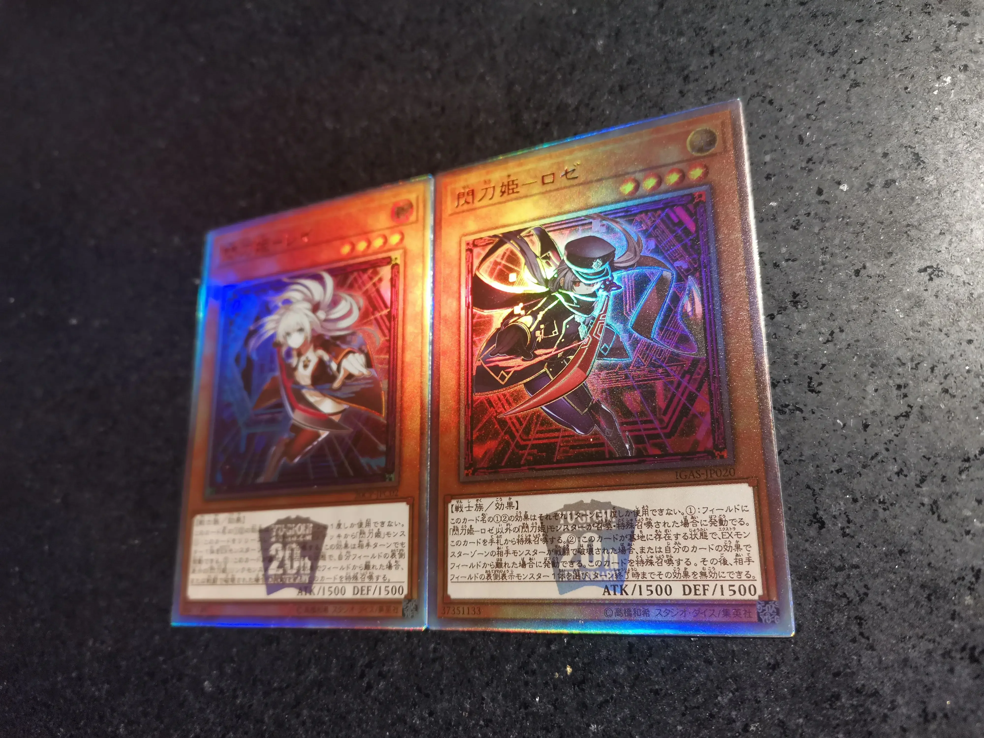 2 unids/set Diy Yu-Gi-Oh! Sky Striker Ace - Raye Self Control Collect Signature Trading Tarjeta Flash Anime Dibujos Animados Regalo