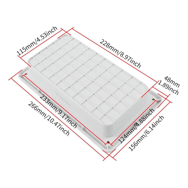 TYTXRV 231*118mm RV Hatch Door with Lock ABS Material White Waterproof Caravan Luggage Door for Outdoor RV Marine Boat view 6