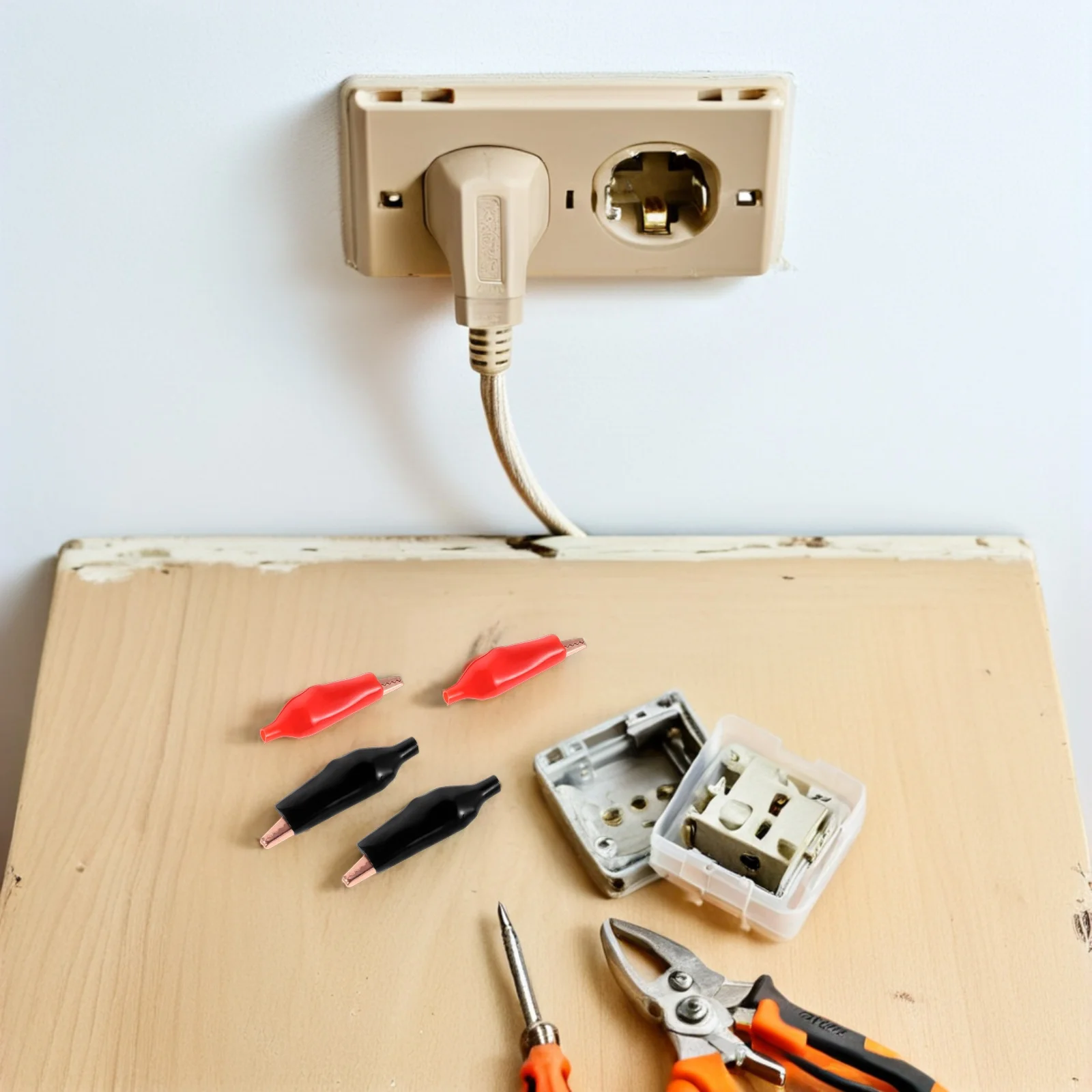 

16Pcs Insulated Brass Alligator Clips Heavy Duty Electrical Testing Clamps Protective Sleeves Gator Jumper Clips Circuits