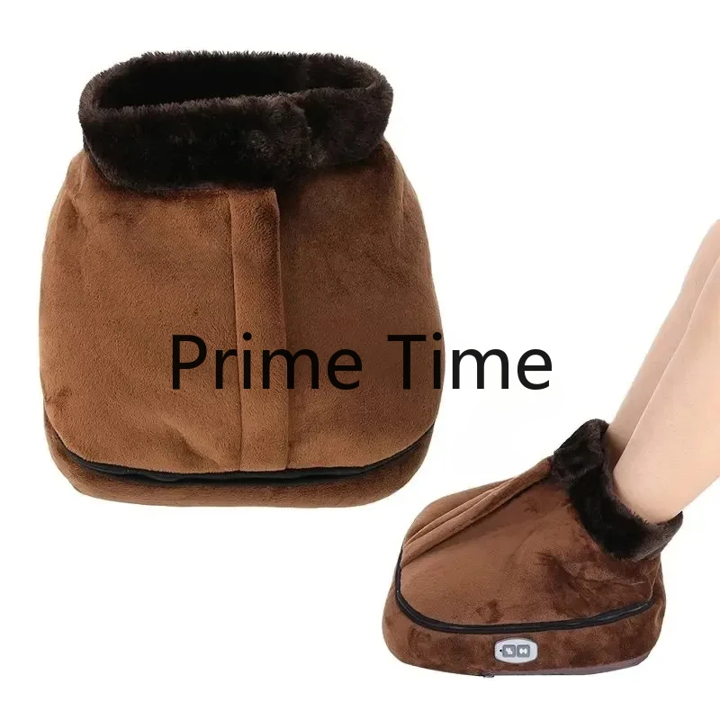 

2 IN 1 Unisex Velvet Electric Heated Doot Warmer & Massager Feet Massaging Big Slipper, Heated Warmer foot