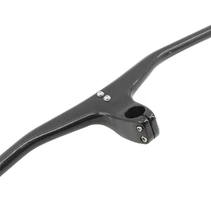 Full Carbon Fiber Bicycle GUIDATOR AND STEM, Mountain Bike, Bright, Matt, Integrated, 3K, MTB, 17 degrees angle, youngest 12 Main Sales Integrated Handlebar MTB - №11