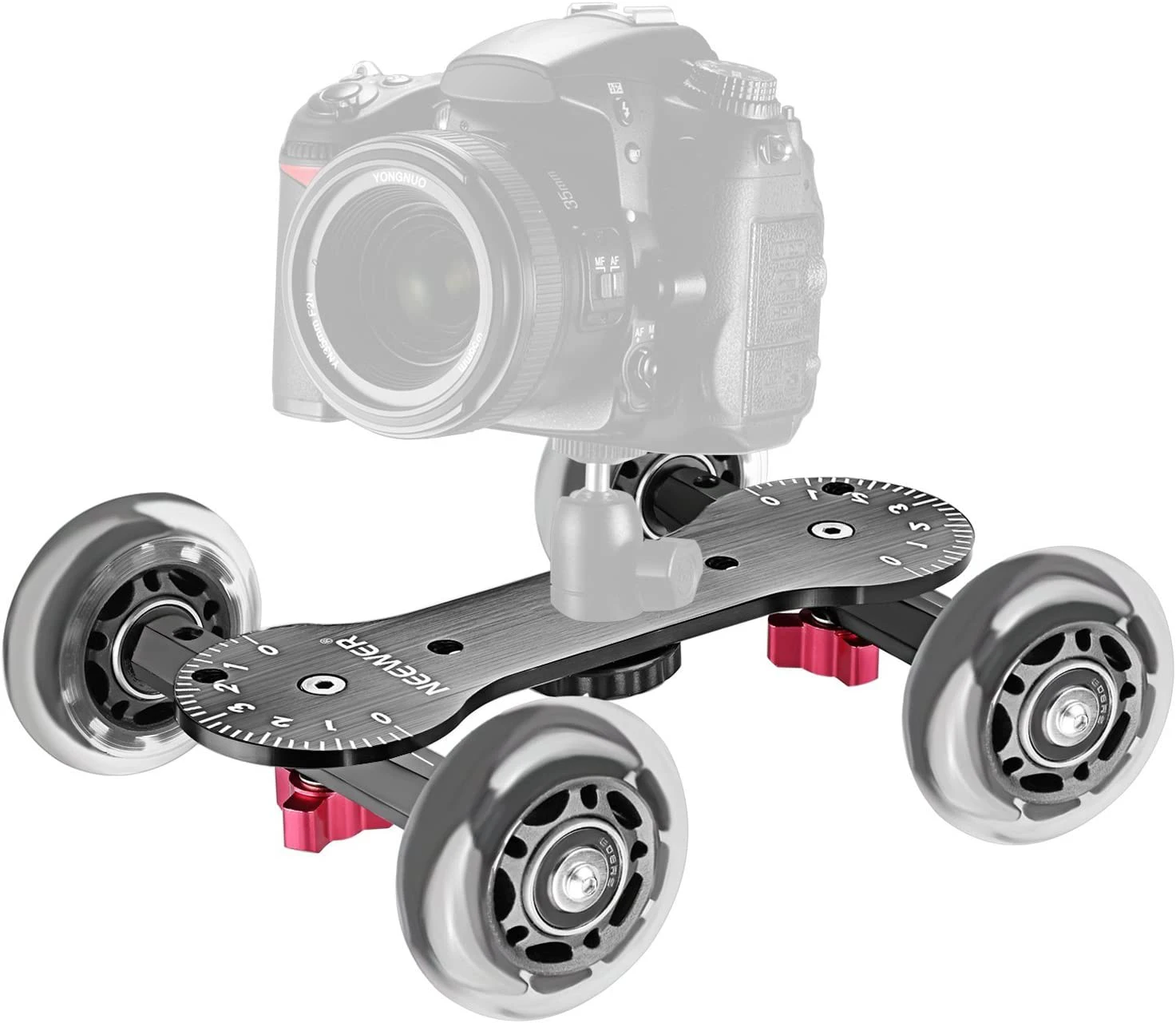 Neewer skalierter Kamera tisch Dolly Slider mit 10kg Load Skater Aluminiums tangen drehbare Gummi räder für DSLR Video Camcorder – Detail 2