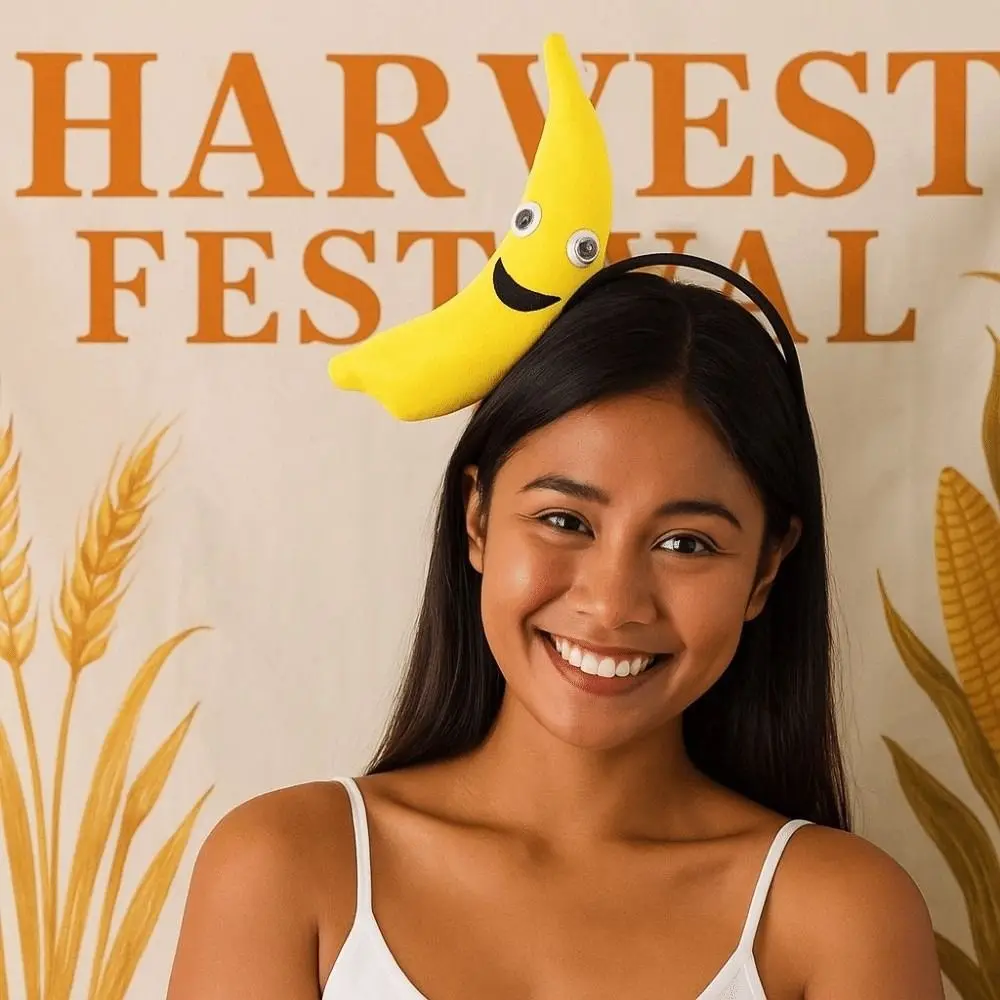

Nutrition Month Cartoon Fruit Hair Hoop Funny Durian Creative Headband for Harvest Festival Sunflower Colorful