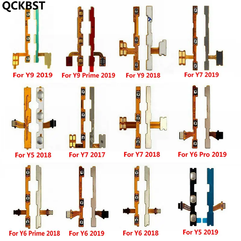 Power On Off Volume Button key Flex Cable Repair Parts For Huawei Y9 Y7 Y6 Pro Y5 Prime 2019 2018 2017