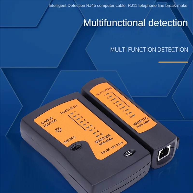 Probador de Cable Lan RJ45, probador de Cable de red RJ45 RJ11 RJ12 CAT5 UTP LAN, herramienta de red, herramienta de reparación de red