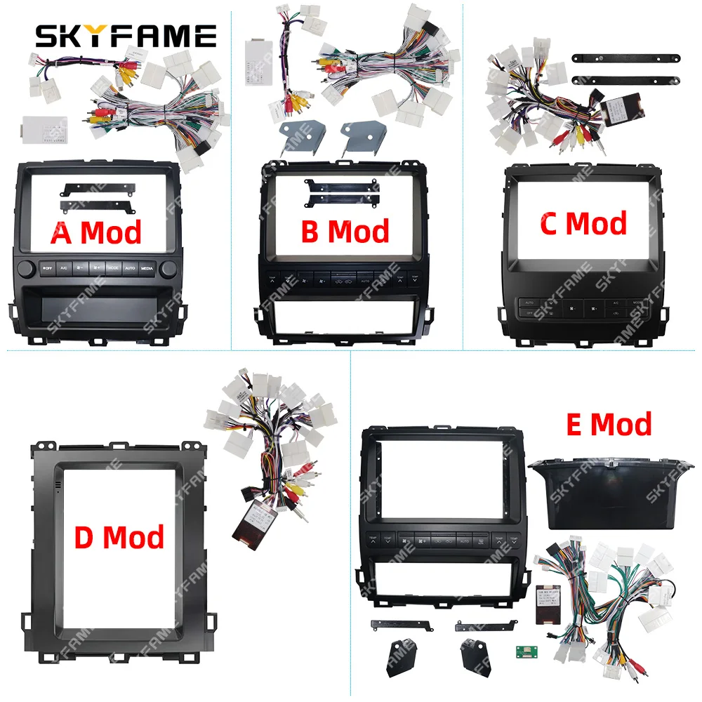 SKYFAME Car Frame Fascia Adapter Android Radio Dash Fitting Panel Kit For Lexus GX470 Toyota Land Cruiser Prado 120 LC120