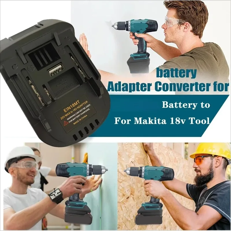 Convertitore adattatore batteria 18MT adatto per batteria agli ioni di litio da 18 V a batteria al litio Makita 18 V per utensili Makita 18 V