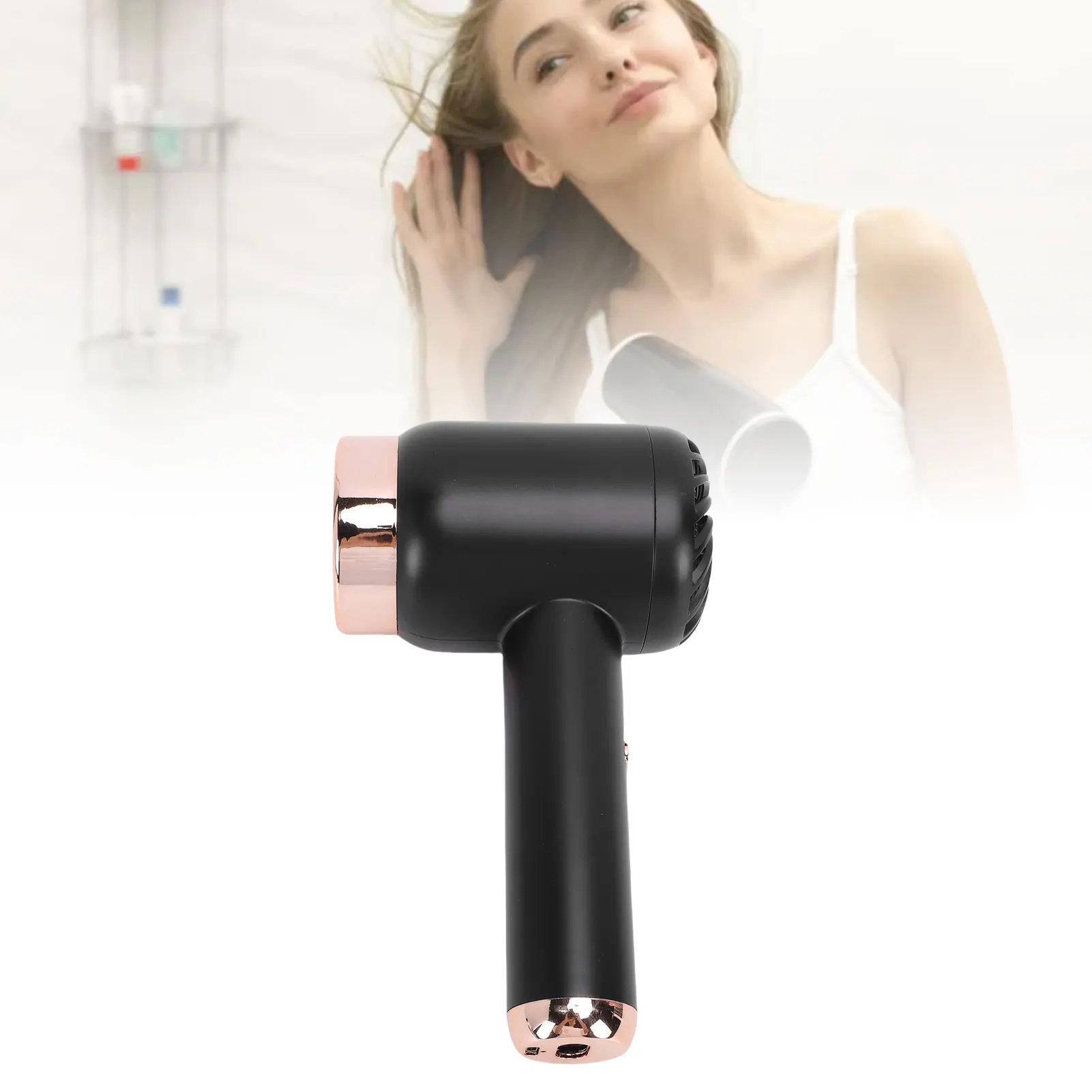 Cordless Hair Dryer 1000W Negative Ionic Hot and Cold Wind High Speed USB Blow Dryer for Home Travel