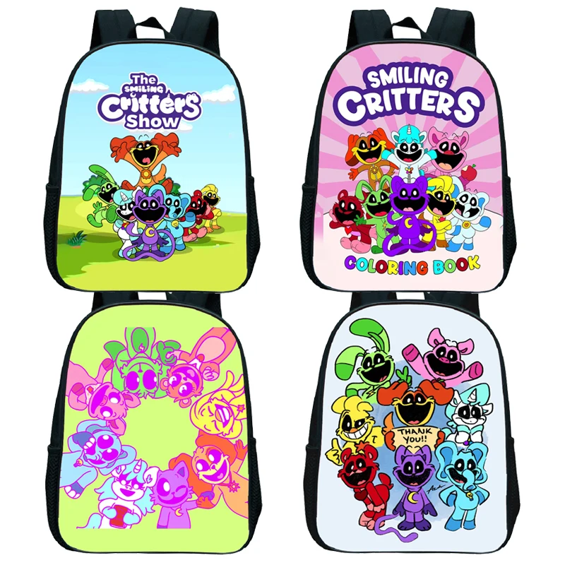 

Smiling Critter Kids Kindergarten Backpack Catnap Dogday Toddler Boys Girls Cartoon Knapsack Mochila Children Mini Bagpacks