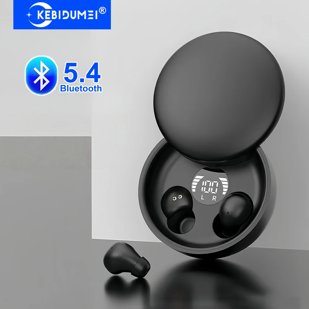 سماعات نوم صغيرة بلوتوث 5.4 سماعات لاسلكية غير مرئية سماعات أذن HIFI صوت ستيريو للحد من الضوضاء سماعات مقاومة للماء Mini Sleep Headphones Bluetooth 5.4 Earphones Wireless Invisible Earbuds