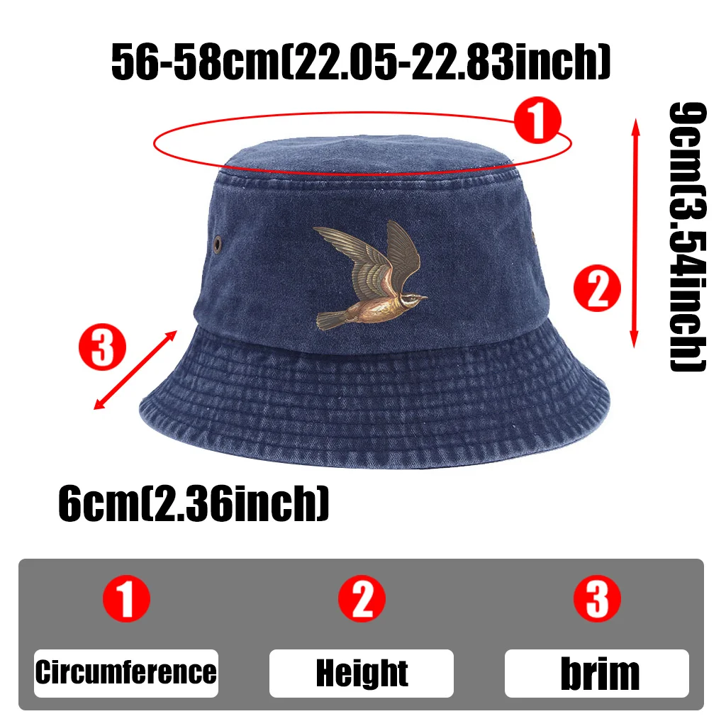 Vintage Distressed Washed Fisherman Hat with Cool Prints, Lightweight and Featuring Ventilation Holes, Available in Multiple Col