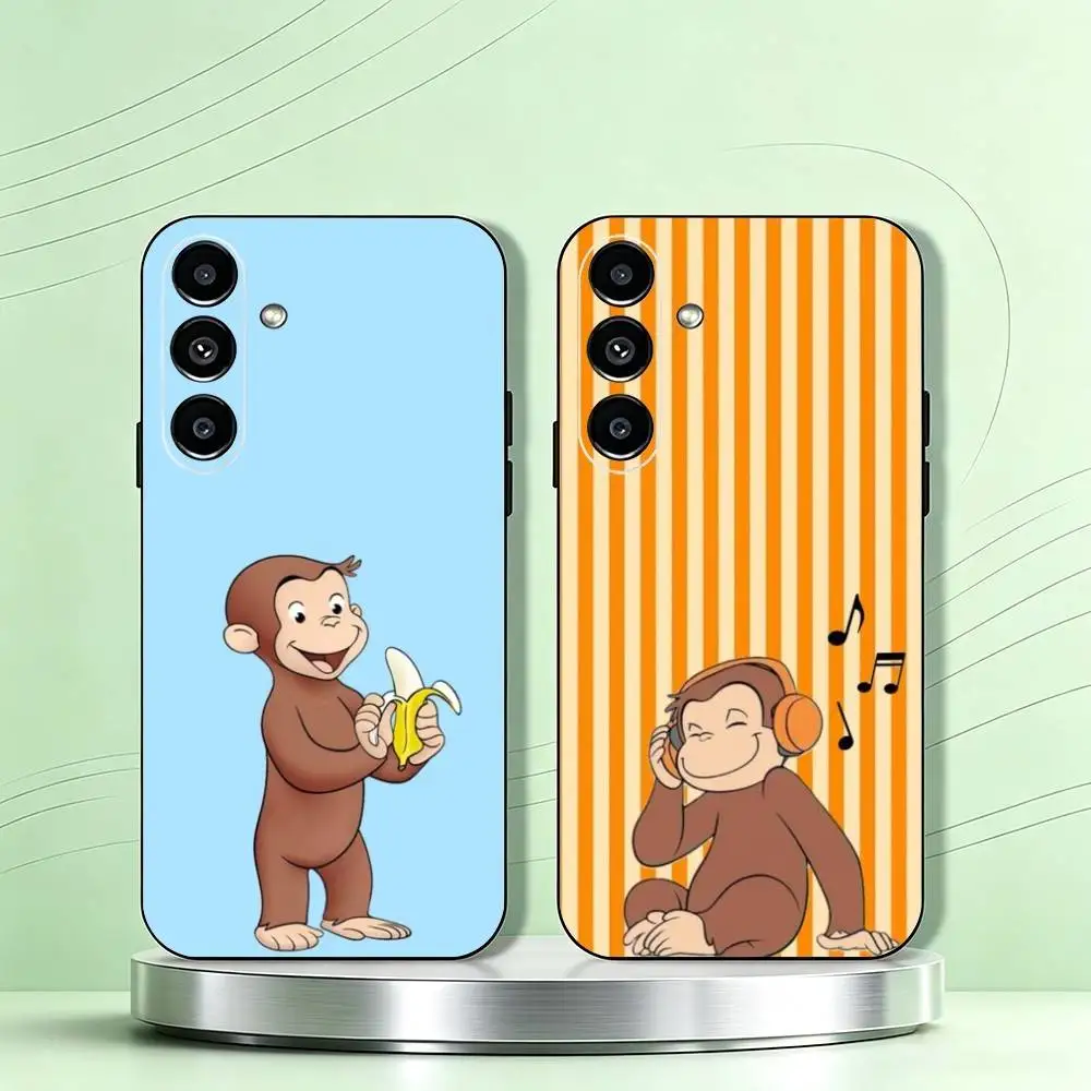 Curious George M-Monkey  Phone Case For Samsung Galaxy A73,A72,A71,A70,A53,A52,A51,Others Soft Black Cover Gift