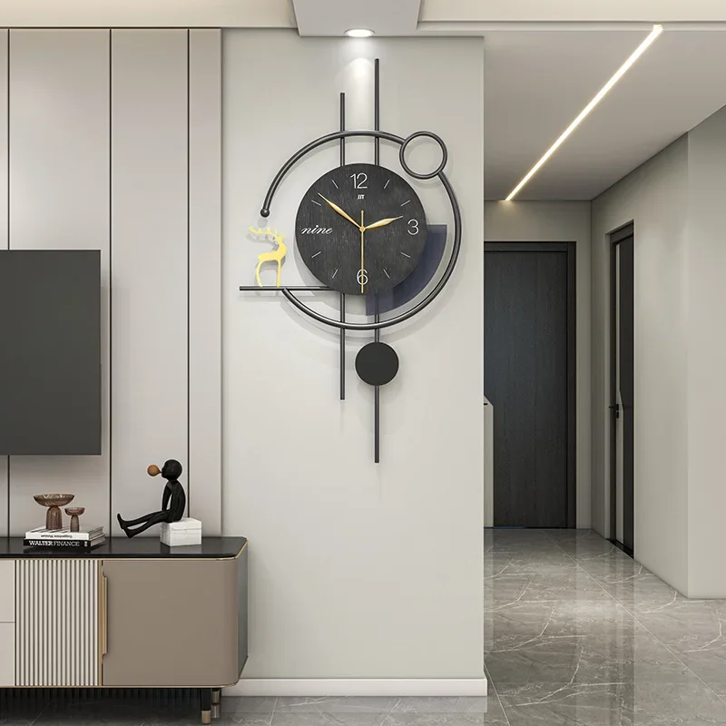 Artistic Living Room Wall Clock Modern Light Luxury High-end Home Restaurant Decoration Creative Silent Wall Clock