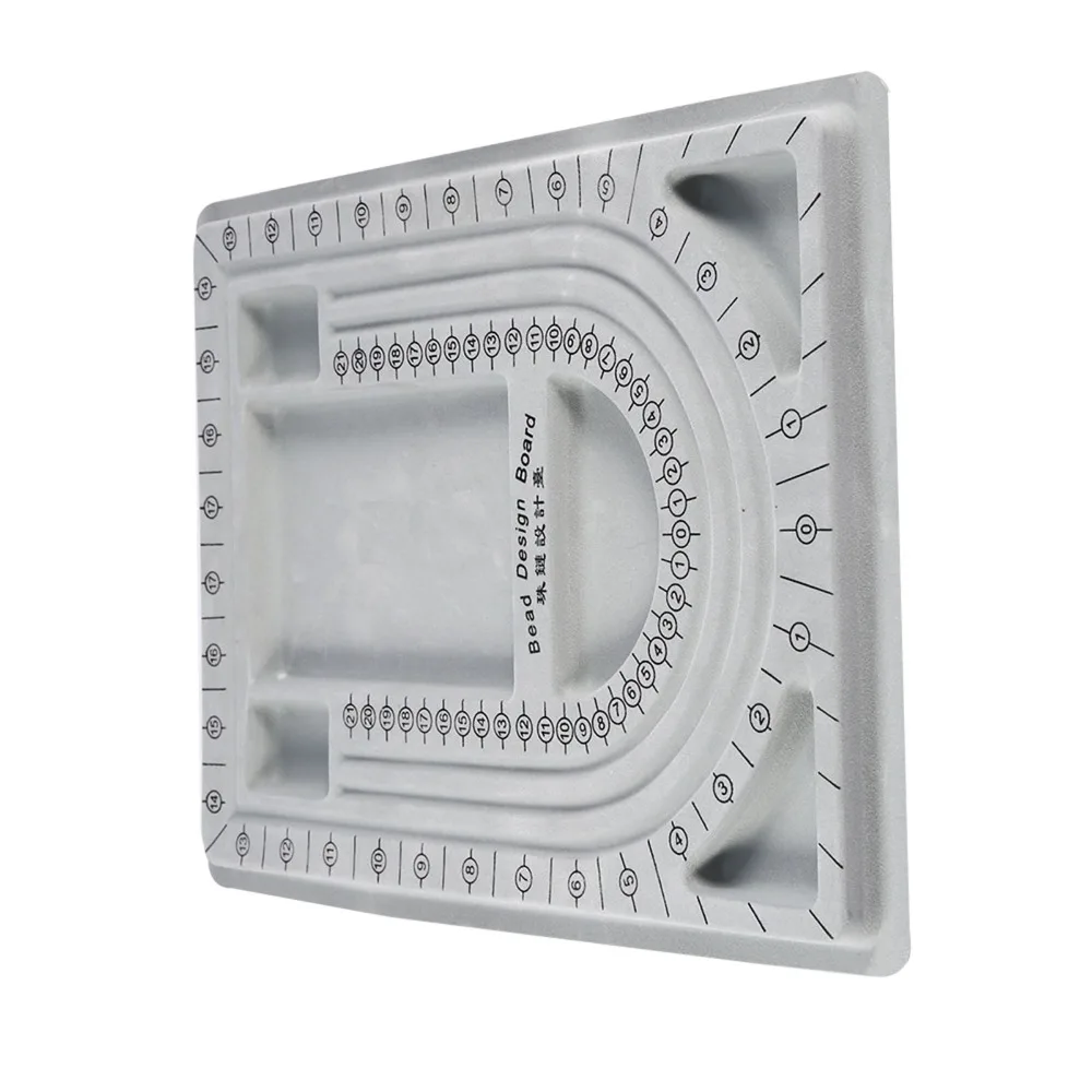 

Серая доска для дизайна бусин из смолы 32x24 см с разметкой, поднос для нанизывания бусин, практичный инструмент для рукоделия, доска для создания дизайна бусин, DIY-поделки
