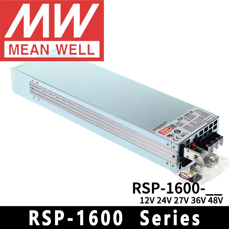 Mean Well RSP-1600-12/24/27/36/48 meanwell 1600W 1U Single Output PFC Function Built-in current sharing Power Supply