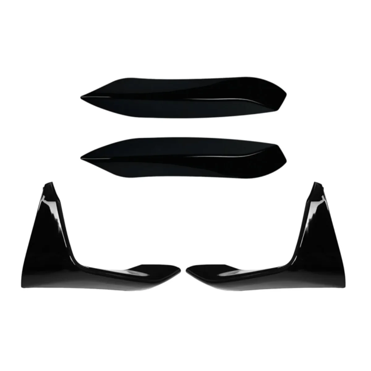 Gloss Black Car Front Bumper Lip Splitter Canards Spoiler For BMW F80 F82 F83 M3 M4 2014-2020 Fog Light Lamp Eyebrow Frame Cover