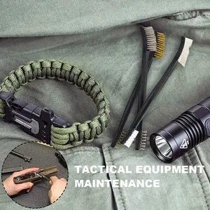 Double-End Escova de arame de aço e Nylon Pick Set, Universal Hunting Gun Cleaning Kit, Tactical Rifle Tool 12 principais vendas kit limpeza de fuzil - №11