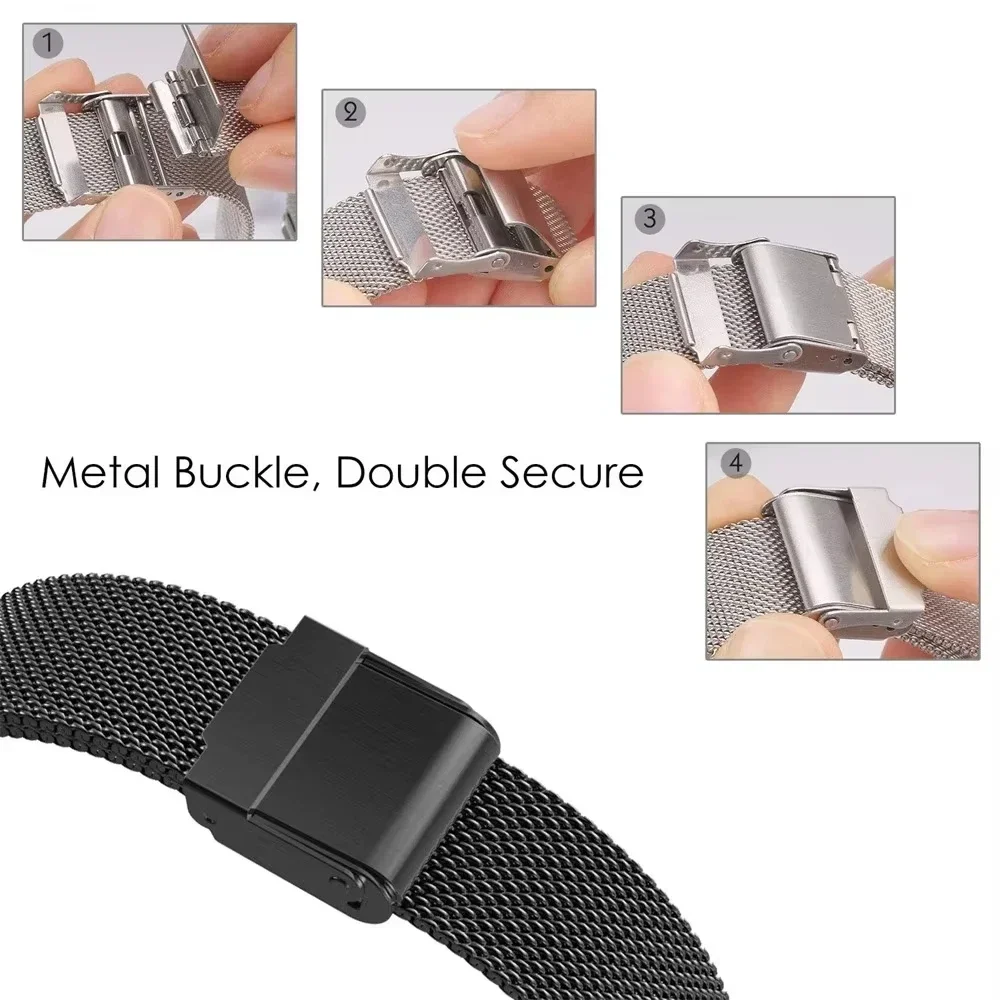 Metal Milanese Strap For Xiaomi Miband 9 Pro/8Pro Stainless Steel Wristband Bracelet For Redmi Watch 4/5 Replacement Belt Correa