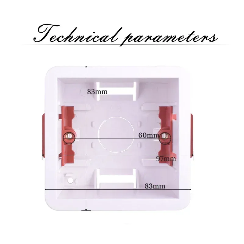 Gypsum Board Concealed Box Trunking 46mm Wall Switch Socket Bottom Box For Home Improvement