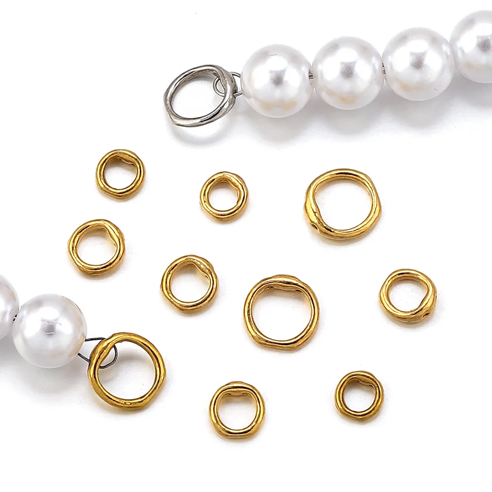 20pcs Stainless Steel Crimps Beads Connector Jewelry Making Clasp End Bead Wire Protector for DIY Bracelet Necklaces Findings