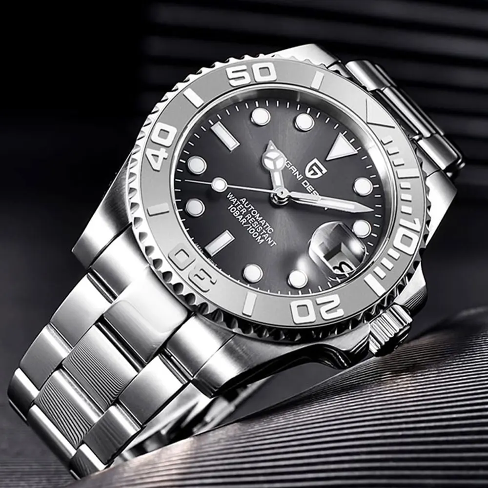 

PAGANI DESIGN новые 1651 механические часы 40 мм мужские наручные часы с сапфировым стеклом из нержавеющей стали водонепроницаемые автоматические часы для мужчин