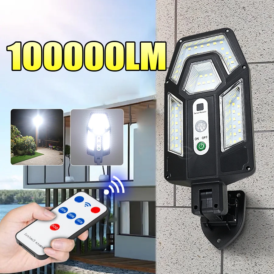 

Ultra High Power Outdoor Solar Light 320 Degree Ultra Wide Angle High Lumen Solar Light Outdoor Motion Sensing Solar Wall Light