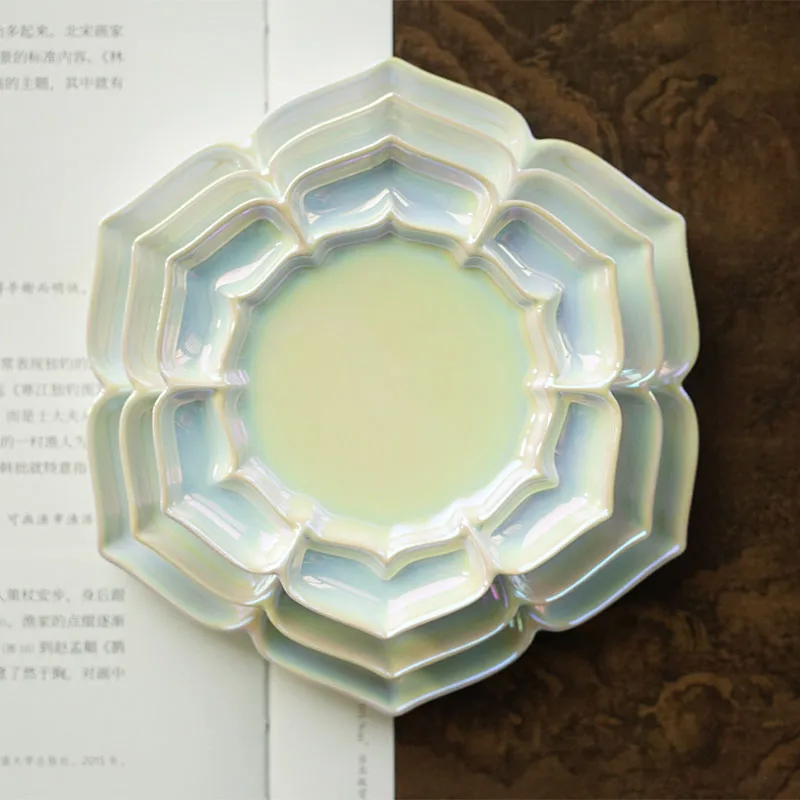 

Керамическая палитра Pearl Glaze Lotus для китайской каллиграфии, акварели, гуаши, чернил и минеральных пигментов