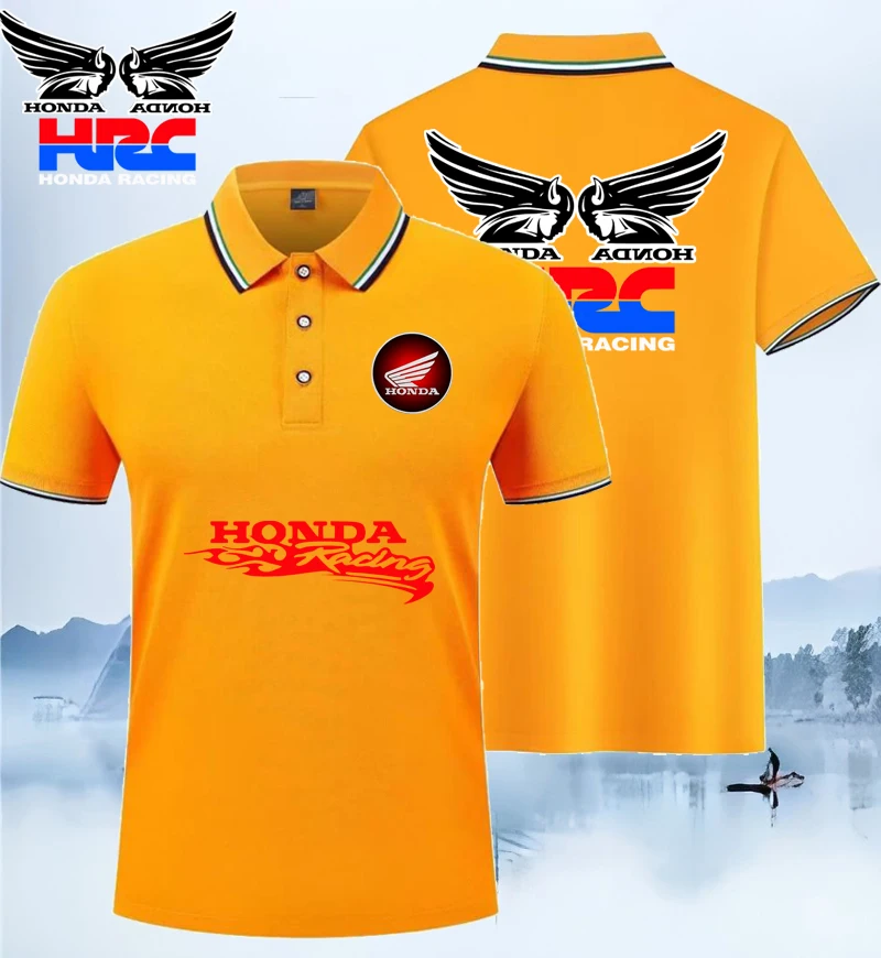 

Летняя модная унисекс Honda Trend одинаковые спортивные беговые повседневные рубашки поло с 3D принтом для пар, мужчин и женщин