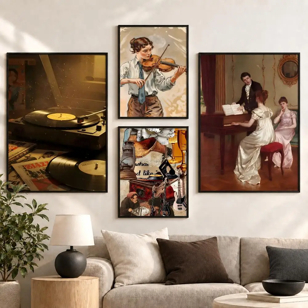 Classical Music Timeless Symphony Elegant Vintage Mood Poster Aesthetic Art Print for Bedroom & Living Room Decor, Unframed