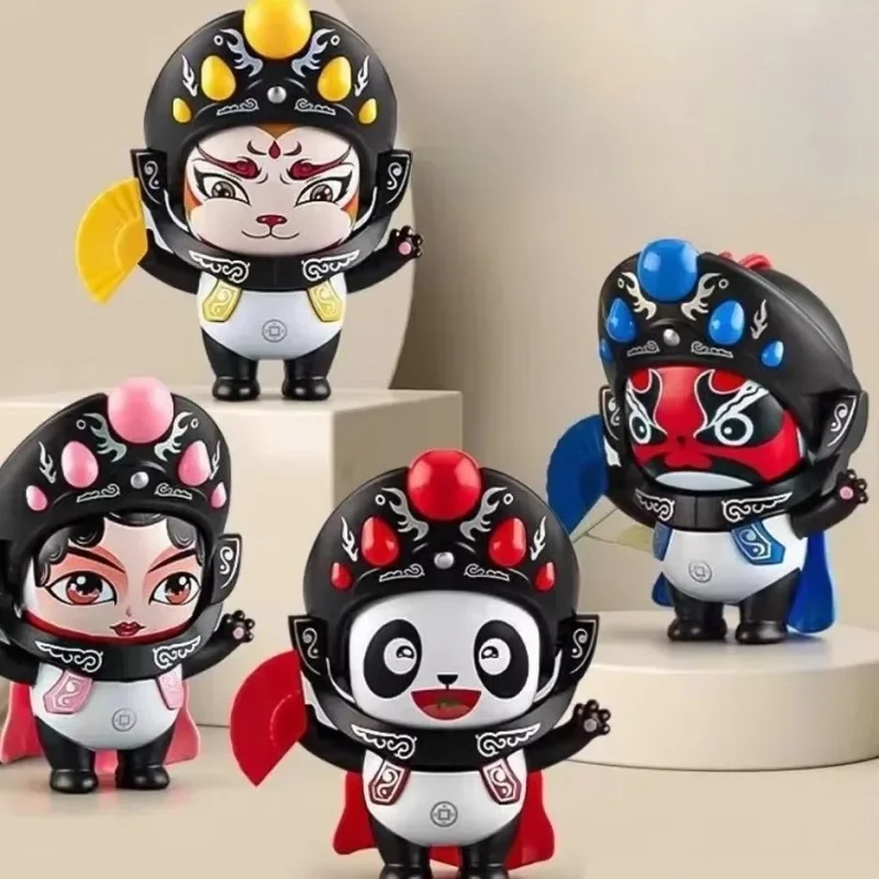 Creative Cute Panda Sichuan Opera Face Changing Panda Doll Makeup Face Relax Children Toy Chinese Style Special Travel  Gift