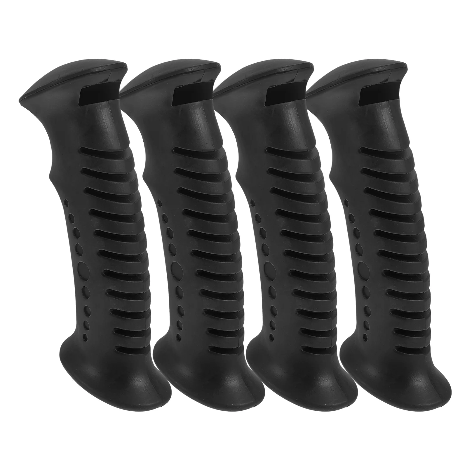 

4Pcs Trekking Pole Handle Replacement Ergonomic Black Non-Slip Grip Hiking Stick Cane Crutches Replacement Parts