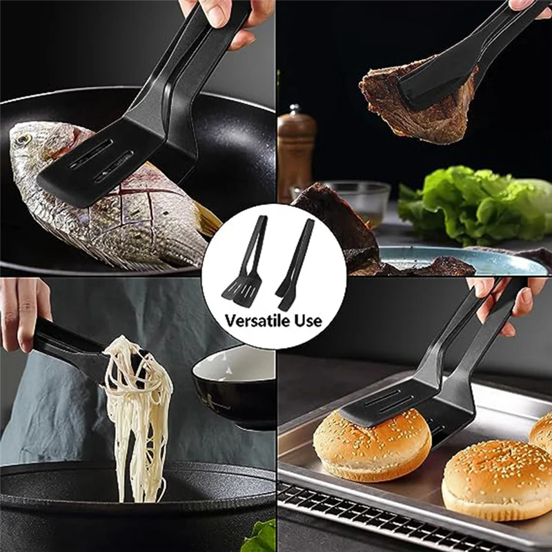 

ABSS-Silicone Kitchen Tongs Spatula Tongs Set With Stainless Steel Core For BBQ Clamp, Flipping Fish, Fried Steak Clamp Durable