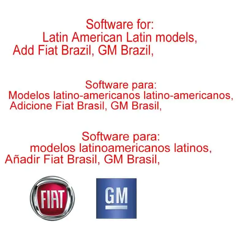 AUTEL KM100 MK808S MK808K-BT OTOFIX D1 LITE Software para modelos de América Latina y Brasil, incluye Fiat Brasil, GM Brasil, Maruti Suzuki