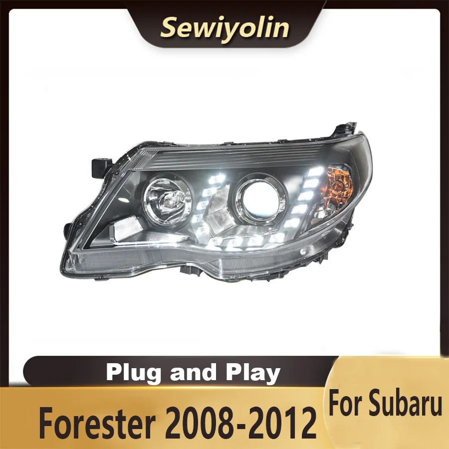 

Для Subaru Forester 2008-2012 автомобильные аксессуары фара в сборе светодиодные ксеноновые фонари лампа DRL сигнал Plug and Play дневные ходы