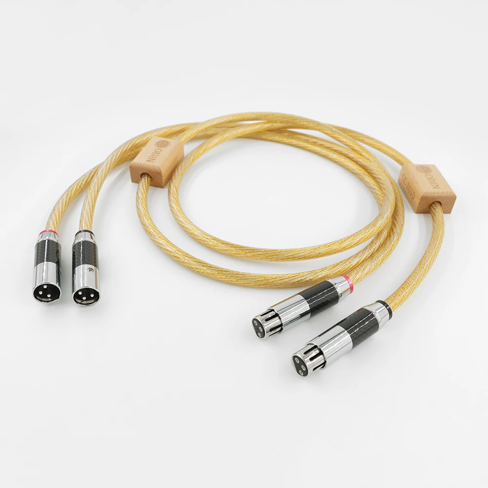 

Gold Odin XLR Cable High-end 2XLR Male to 2XLR Female Plug Balanced Audio Cable Interconnects Wire Audiophile for CD Microphone