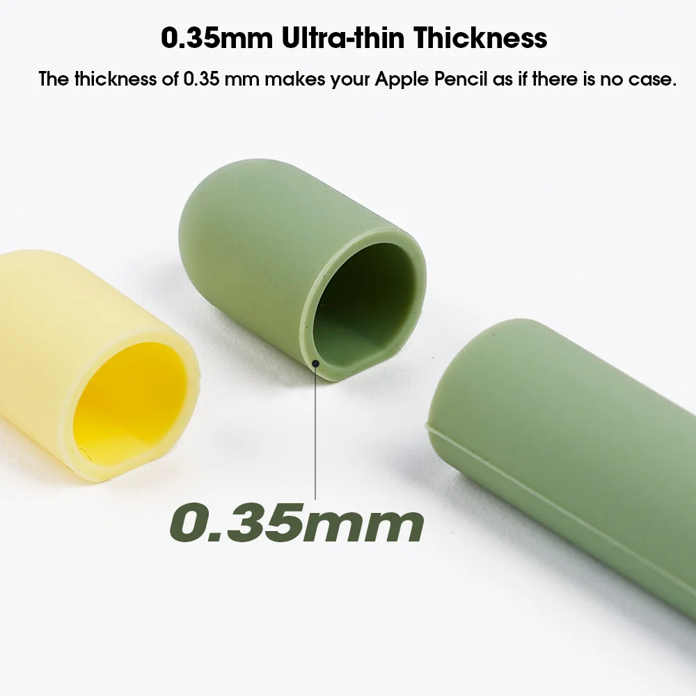 Capa de silicone para Apple Pencil, Anti-Scratch Stylus Pencil Cover, Luva protetora, Lápis Cap, 2ª Geração