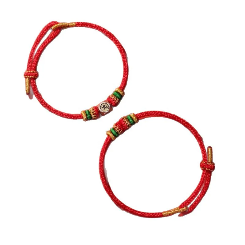2026 New Style Year of the Horse Zodiac Buddha Handwoven Red String Bracelet Twelve Animals Unisex Festival Gift