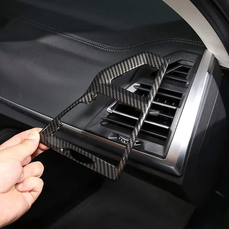 For BMW X3 X4 G01 G02 2022 ABS Carbon Fiber Car Air Conditioner Both Side Outlet Frame Cover Trim Interior Car Accessories