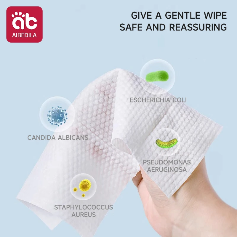 100 pz/scatola Salviette per mani e bocca confezionate singolarmente Senza alcool e ipoallergeniche per neonati e bambini Gravida Travel