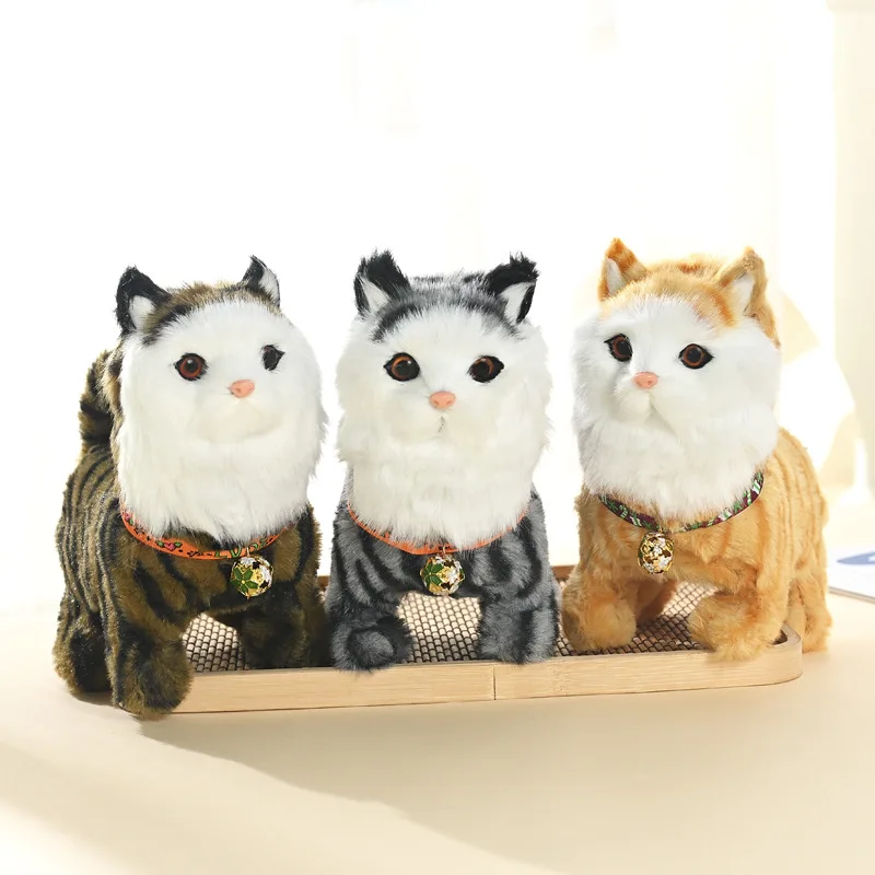 1Pcs Hot Funny Electric Cat Pet Electronic Plush Cat Toy Sing Song Cat Music Animal Walk Bark Kid Toy Festivals Birthday Gift