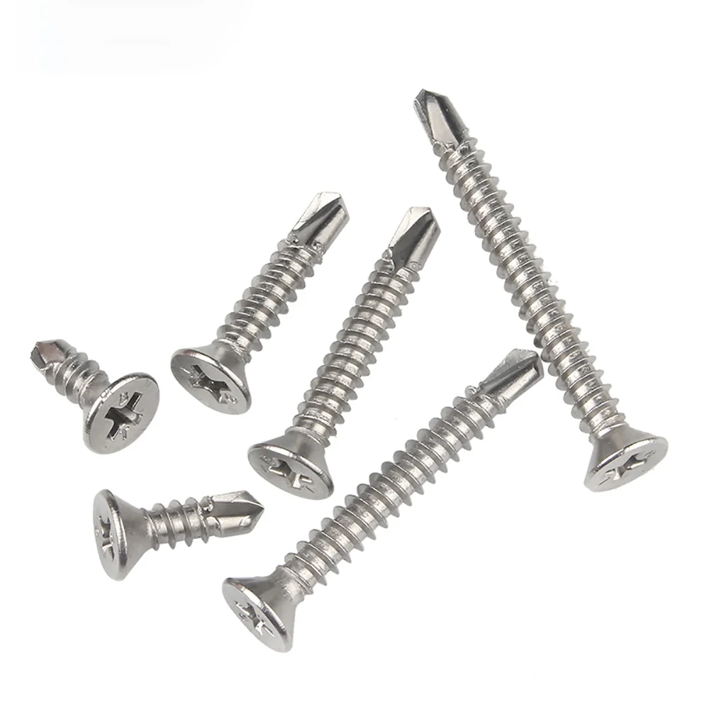 20/30/50/100pc M3.5 M3.9 M4.2M4.8M5.5 Dovetail Screw Carbon Steel Zinc Plated Flat Countersunk Head Phillips Self Tapping Screws