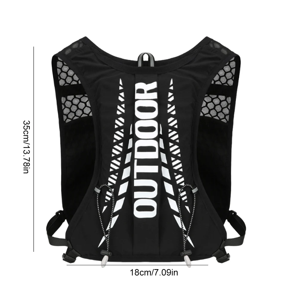 5L Cycling Backpack Large Capacity Hydration Backpack Breathable Hiking Nylon Pouch Marathon Cross-Country Running Backpack