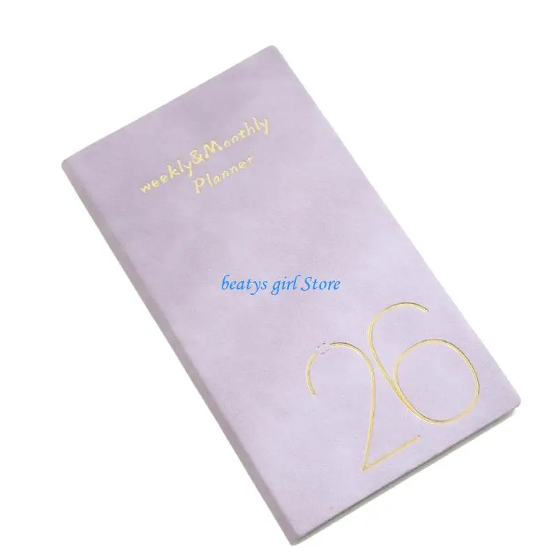 C7AB 2026 Weekly Monthly Planner With 120 Pages Lined Ribbon Bookmarks Dated Leather Academic Planner For Daily Planning