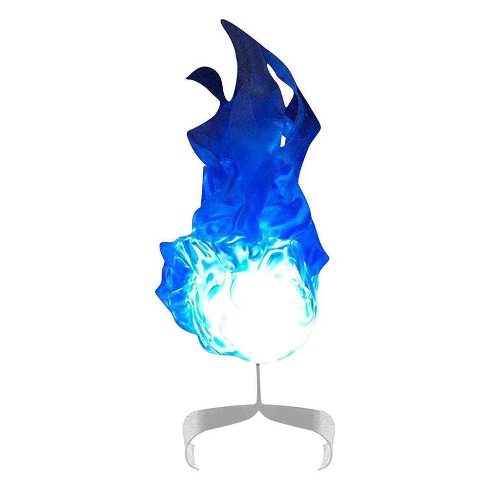 Bola de fuego flotante de mano para Halloween, accesorios de Cosplay, decoración de llama iluminada, decoración de Cosplay para vacaciones de Halloween