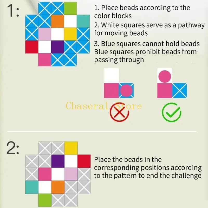 E7ce regelen kralen voor Toddlers Boys & Girls Basic Spatial Rainbow Cognition Teaser Rainbow Learning Toy Game