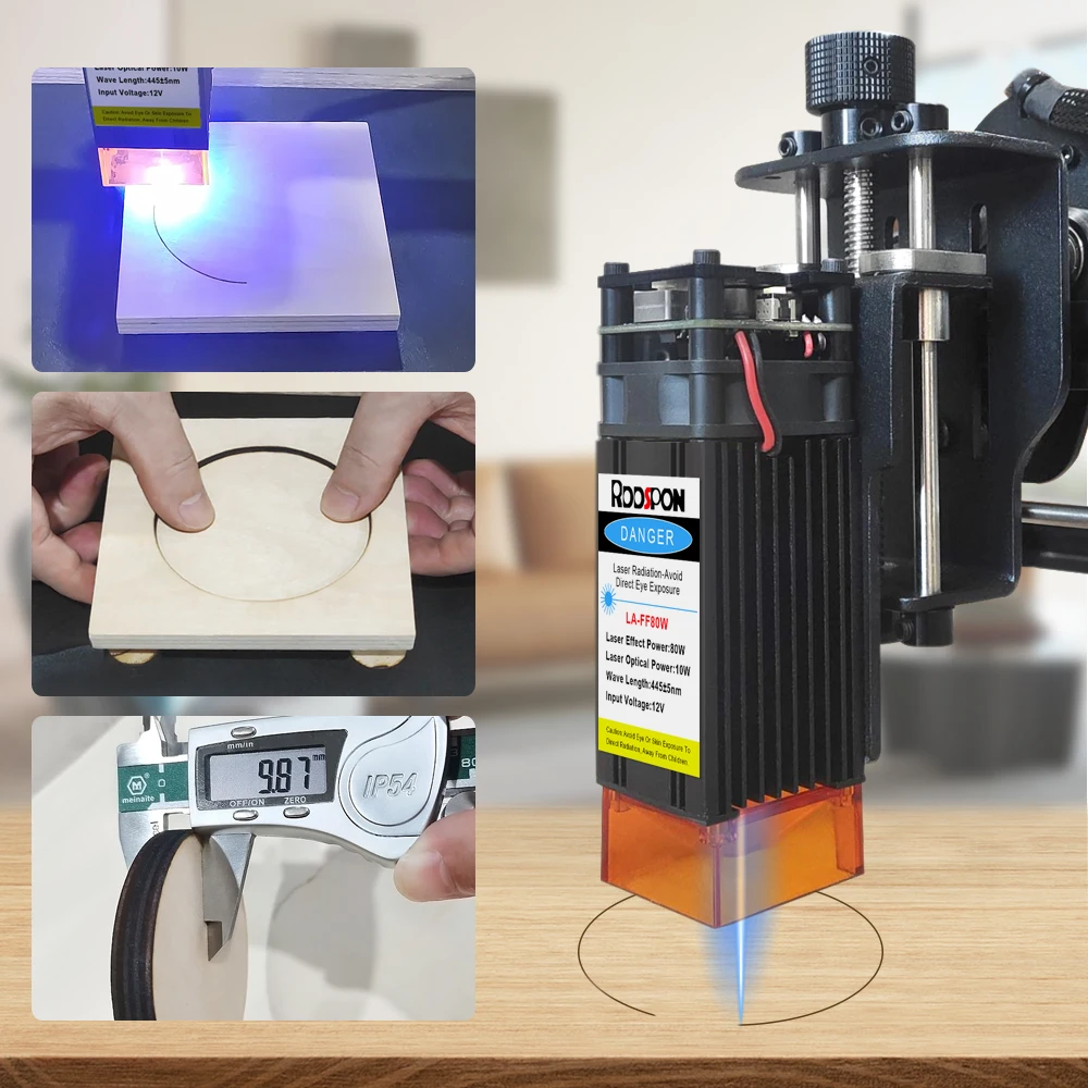 

80W Laser Module with Air Assist 40W 80W Laser Engraving Head 450nm Blue Laser-Head for CNC Laser Cutting Woodworking Machine