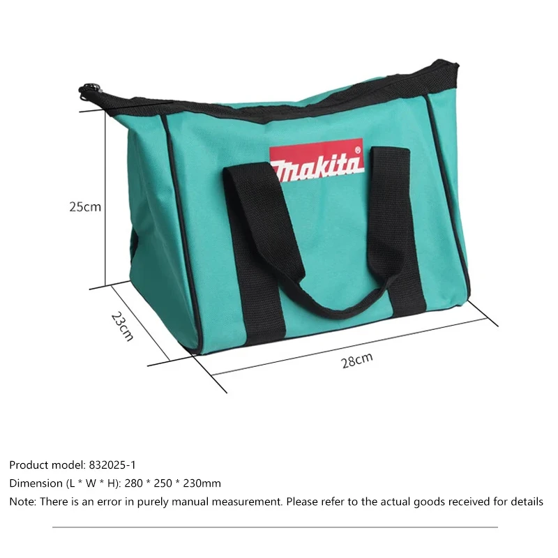 Imagem -06 - Makita-bolsa de Ferramenta de Nylon 8320351 Durável Portátil Ferramentas Elétricas Acessórios Armazenamento 28x25x23cm