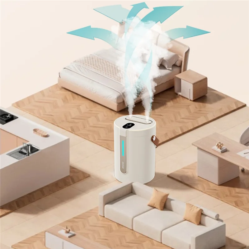 أجزاء الأجهزة مرطب رذاذ بارد بفوهة مزدوجة 2.5 لتر مع ضوء ليلي لاستخدام غرفة النوم، يتميز بشاشة LCD للمنزل والمكتب